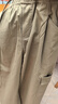 百圖betu女裝夏季新款休閑褲工裝口袋休閑慵懶闊腿長褲女2403T87 淺卡其綠 L 曬單實(shí)拍圖