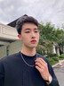 紀(jì)詩哲（GIEVSZHE）古巴素銀男士項鏈實心霸氣輕奢時尚非凡感新款送男友生日禮物 男士足銀 銀寶鏈55cm-約15.67g 曬單實拍圖