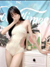 JUZEELY2025新法式泳衣女夏連體感挖腰性感顯瘦露背溫泉度假泳裝網(wǎng)紅 米白 M 曬單實(shí)拍圖