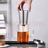 尚明耐熱玻璃泡茶杯茶水分離不銹鋼過(guò)濾辦公茶杯帶蓋帶把透明水杯家用 透明500ml 曬單實(shí)拍圖