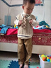 G.DUCKKIDS童裝男童秋裝套裝兒童服裝男寶寶春秋季學(xué)院風(fēng)三件套1小男孩衣服 米白色8223款-春秋 90 尺碼1~2歲【 80-90cm】cm 曬單實(shí)拍圖