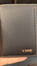 第九城(V.NINE)卡包名片夾頭層牛皮送男友送老爸禮物輕薄駕駛證皮套防盜刷NFC防消磁銀行卡套迷你小錢包男 咖啡色 曬單實(shí)拍圖