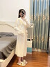 莫代爾睡袍女春秋款純棉浴袍女士2025新款性感四季通用簡(jiǎn)睡衣女款春秋季 主圖款01M9603【女】杏色 純棉長(cháng)袖睡袍 L 【建議100-120斤】 曬單實(shí)拍圖