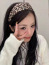 時(shí)尚百搭復古豹紋寬邊發(fā)箍新款高級感外出高顱頂顯臉小頭箍女發(fā)飾 咖色豹紋發(fā)箍 曬單實(shí)拍圖