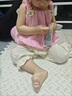 G.DUCKKIDS童裝女童套裝夏季新款洋氣寶寶衣服夏裝女孩吊帶上衣褲子兩件套 綠 90 適合身高80-90年齡1-2歲左右 曬單實拍圖