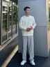 哈吉斯（HAZZYS）七夕禮盒男裝 秋款簡約素凈休閑男上衣PHIZ基礎衛(wèi)衣ABTZE0CCI31 乳白色CR XL （180/100A 50） 曬單實拍圖