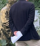 羅蒙（ROMON）西服套裝男春秋季商務(wù)修身西裝男士正裝結(jié)婚禮服男裝 黑色XL 曬單實(shí)拍圖