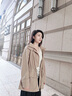 MACKAGE女士 KERYN中長(cháng)款收腰風(fēng)雨衣防水防風(fēng) 淺駝色 S 曬單實(shí)拍圖