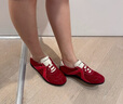 TOOMANYSHOES【吳昕同款】融化焦糖 復(fù)古賽車鞋阿甘鞋跑鞋運(yùn)動(dòng)休閑德訓(xùn)鞋女鞋 紅色 38 曬單實(shí)拍圖