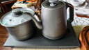 FUNORK純鈦全自動(dòng)上水電熱燒水壺茶臺一體機茶桌茶幾嵌入式鈦合金泡茶壺茶具套裝電茶爐 1L 純鈦燒水壺（三件套） 曬單實(shí)拍圖