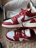 耐克（NIKE）【潮】女鞋AJ1新款A(yù)ir Jordan1 Low低幫運動輕便防滑休閑籃球鞋子 FJ3465-160 白紅 37.5 GS 曬單實拍圖
