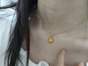 中國珠寶黃金吊墜女足金幸運(yùn)四葉草吊墜金項(xiàng)鏈?zhǔn)罪椉o(jì)念日生日送女友老婆 曬單實(shí)拍圖