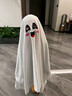 萬(wàn)圣節兒童幽靈披風(fēng)斗篷cosplay演出服裝兒童成人親子搞怪衣服 笑臉幽靈服裝 90 S（適合身高90-120cm） 曬單實(shí)拍圖