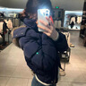 詩丹蕊冬季新款超好看韓系甜美棉衣2025新復(fù)古羽棉襖絨棉服女小個子外套 藏藍(lán)色 均碼 【可備注碼數(shù)】 曬單實(shí)拍圖