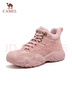 駱駝（CAMEL）丑萌工裝馬丁靴女鞋年厚底高幫鞋女登山鞋 L24W283645 粉色 37 曬單實拍圖