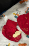babylove嬰兒護腳腳套春秋冬季寶寶鞋套0-6個(gè)月新生兒襪套中國紅 曬單實(shí)拍圖