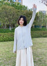 CEENIU防曬衣女夏季戶外新款騎車寬松透氣外套百搭戶外遮陽防曬服防曬衫 淺灰色 【冰絲涼感】 M 曬單實拍圖