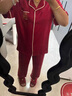 紅色睡衣情侶裝夏季冰絲春秋本命年結(jié)婚睡衣男吊帶睡裙女禮盒套裝 213紅色女+長袖男(送禮盒) M 女生套裝 曬單實拍圖