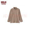 無(wú)印良品 MUJI 大童 起毛 高領(lǐng) 長(zhǎng)袖T恤 兒童童裝  CBG11A2A 淺棕色 110cm 曬單實(shí)拍圖