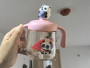 貝親兒童牛奶杯1-3歲寶寶喝水喝奶PPSU直飲奶瓶雙吸管水杯 粉色330mL 曬單實(shí)拍圖