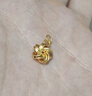中國珠寶黃金項鏈足金999吊墜幸福結纏繞花朵項鏈送女友老婆生日禮物七夕 0.35-0.4g【玫瑰禮盒】 曬單實拍圖