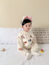 七樂(lè )豆嬰兒保暖連體衣服秋冬季加絨哈衣男女寶寶加厚外出服長(cháng)袖爬服睡衣 杏色 80cm (身高73-80cm 體重18-22斤) 曬單實(shí)拍圖
