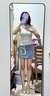 森馬（Semir）牛仔褲女顯腿長(zhǎng)短褲潮酷夏2025防走光高腰裙褲小個(gè)子109325122004 曬單實(shí)拍圖