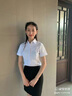 女士純棉短袖白襯衫新款洋氣夏高端免燙雅戈商務(wù)職業(yè)裝通勤襯衣爾 白色方領(lǐng)暗扣 （短袖） 38 （110-120斤） 曬單實拍圖