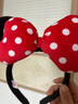迪士尼（Disney）毛絨玩具正版發(fā)飾卡通女孩扮裝飾品米奇老鼠生日禮物 米妮發(fā)箍 曬單實(shí)拍圖