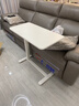 木藝生氣動(dòng)升降床邊桌可移動(dòng)折疊邊桌電腦桌學(xué)習書(shū)桌小桌子站立式工作臺 【氣動(dòng)升降翻轉桌板】米白色 氣動(dòng)升降-分區桌面 曬單實(shí)拍圖