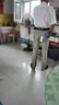 羅蒙（ROMON）【冰絲】白襯衫男士商務(wù)職業(yè)短袖抗皺免燙彈力正裝襯衣男白色39 曬單實拍圖