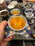 花桓景德鎮琺瑯彩鎏銀茶具陶瓷套裝純銀整套功夫茶杯泡茶家用茶壺蓋碗 17件-蓋碗浪花套裝+茶洗 曬單實(shí)拍圖