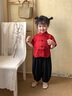 DOMIAMIAKIDS2025新款寶寶表演服禮服兒童漢服改良夏季男女童古裝短袖唐裝 女童（套裝） 100 【建議身高91-100cm】 曬單實(shí)拍圖