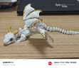 沐瑾3d打印玩具龍擺件帶翅膀飛龍動物模型中國龍關節(jié)可活動手辦禮物 白金 3d打印龍玩具【39cm】 曬單實拍圖