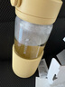 北鼎（Buydeem）茶水分離玻璃水杯高顏值車載便攜隨手杯辦公室泡茶杯鵝仔黃470ml 曬單實(shí)拍圖
