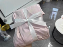 歌美姿孕婦睡衣長袖家居服套裝春夏產(chǎn)前產(chǎn)后喂奶莫代爾月子服 【四季款帶胸墊】薄霧玫瑰(粉) XL 曬單實拍圖