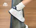 KAPPA卡帕背靠背女鞋秋季透氣小白鞋子女板鞋新款情侶鞋百搭休閑運動(dòng)鞋 經(jīng)典白/海昌藍 42 曬單實(shí)拍圖