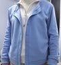 羅蒙春秋季新款假兩件拉鏈時(shí)尚休閑長(cháng)袖衛衣百搭打底衫女洋氣媽媽裝上 藍色 L 100-110斤 曬單實(shí)拍圖