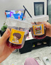 皓梵潔奶茶杯一次性咖啡杯橙汁杯子檸檬飲料杯塑料帶蓋帶吸管綠豆沙擺攤 500ML+蓋+貼紙+防漏紙+吸管20套 曬單實(shí)拍圖