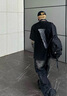 VLONE STAPLE月球大LOGO印花燙鉆水洗寬松短袖T恤男女同款黑灰時尚個性 VLTE25010BK L 曬單實拍圖