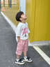 哈羅小黃鴨 HAL.DUCK韓版帥氣幼兒園褲子夏季新品男童短褲七分中褲粉色沙灘褲工裝褲潮 粉色 120 cm 曬單實(shí)拍圖