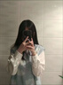 LPOX馬甲女秋冬季新款韓版V領(lǐng)寬松套頭慵懶風(fēng)針織衫長(cháng)袖毛衣 無(wú)袖款 M 曬單實(shí)拍圖