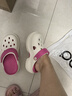 樸西夏季沙灘厚底增高小個子女生休閑洞洞鞋 白+樹莓 34-35  曬單實拍圖