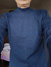 浪莎100%純棉男士秋衣單件上衣中領(lǐng)保暖內衣中老年打底全棉毛衫半高領(lǐng) 【藏青上衣】·中領(lǐng)100%純棉 XL /175 曬單實(shí)拍圖