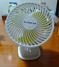 志高（CHIGO）USB小風(fēng)扇/電風(fēng)扇桌面/小電扇/小型臺扇辦公室宿舍床頭車載用廚房壁掛式迷你便攜充電式臺夾扇 熱賣【2000毫安-長續(xù)航-3檔】 曬單實拍圖