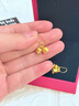 中國黃金（CHINA GOLD）鈴蘭花黃金耳釘女士彎鉤足金花朵耳飾首飾520節(jié)日禮物送老婆女友 鈴蘭花耳墜約0.6g【贈S925銀耳鉤】 曬單實拍圖