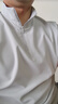 布先生立領(lǐng)字母印花T恤男夏季拉鏈門襟設(shè)計(jì)撞色運(yùn)動(dòng)機(jī)能風(fēng)短袖衫AT16069 云霧灰 L (175) 曬單實(shí)拍圖