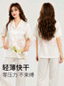 QUEEN.EASY教師節(jié)禮物實(shí)用禮品睡衣女夏季2025年新款冰絲提花三件套家居服 曬單實(shí)拍圖