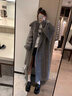 矜持范毛衣女針織外套女秋冬韓版氣質(zhì)大翻領(lǐng)慵懶感寬松休閑中長(zhǎng)款開衫 深灰色 M 建議95-110斤 曬單實(shí)拍圖