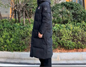 波司登（BOSIDENG）【反季】冬季羽絨服男女情侶款長款連帽新國標90絨運動時尚外套 黑色8056 M 165/88A 體重約120-140斤 曬單實拍圖